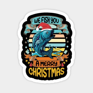 We fish a merry Christmas Magnet