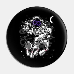 Astronaut Bowling Polygon Matic Coin To The Moon Crypto Token Cryptocurrency Blockchain Wallet Birthday Gift For Men Women Kids Pin