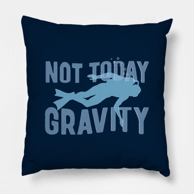 Undersea Diving Funny Scuba Diver Humor Pillow by SeaLAD