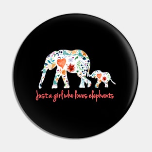 Loves Elephants Pin