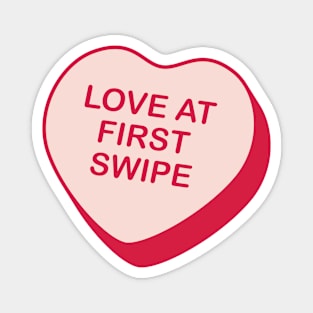 Love At First Swipe Rejected Candy Heart Magnet