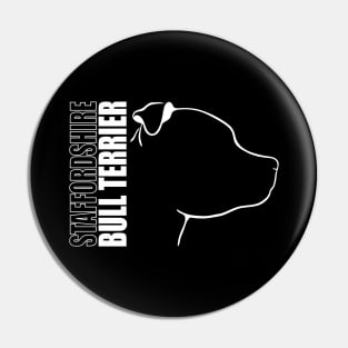 Staffordshire Bull Terrier profile dog lover Pin