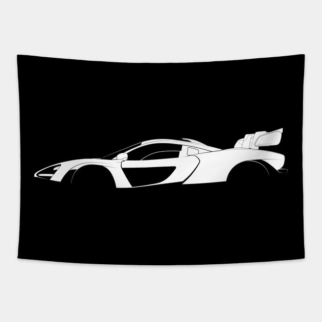 McLaren Senna Silhouette Tapestry by Car-Silhouettes