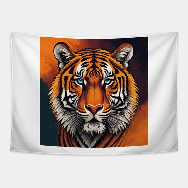 Tiger Face Tapestry by Ruggeri Collection