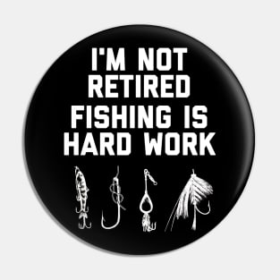 Retired Gone Fishing T Shirt Dad Grandpa Funny Pin