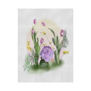 ikebana watercolor tulips with a hyacinth T-Shirt