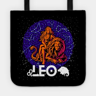 LEO August Zodiac - Astrology Birthday Gift for Women, Horoscope, sun/moon sign, star sign, tarot, Chinese zodiac, celestial, galaxy lovers. Tote