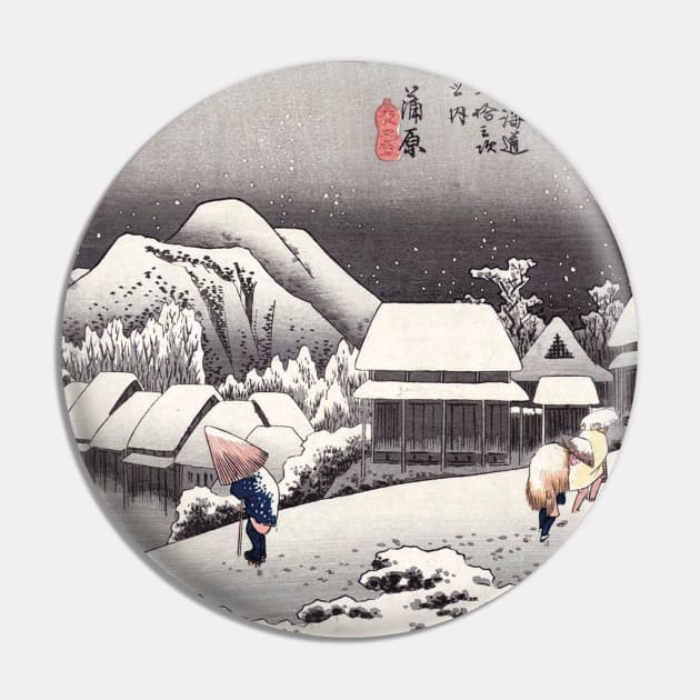 A Snowy Station of the Tōkaidō by Utagawa Hiroshige Pin by uncommontee