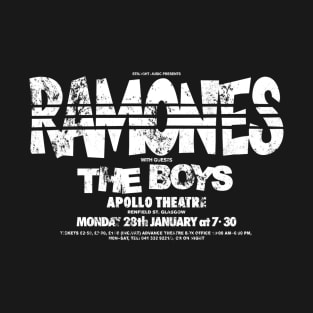 Ramones/The Boys Glasgow Apollo 28th January 1980 UK Tour Poster Repro T-Shirt