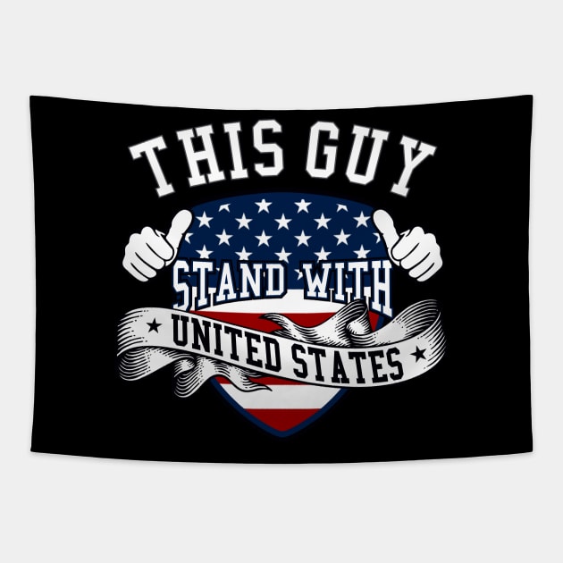 THIS GUY STAND WITH USA | AO-SPORTS | 2 SIDED Tapestry by VISUALUV