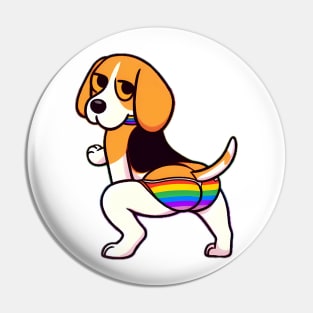 Twerking Beagle Pin