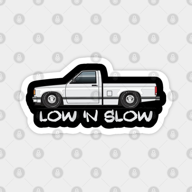 Low 'N Slow White Magnet by JRCustoms44