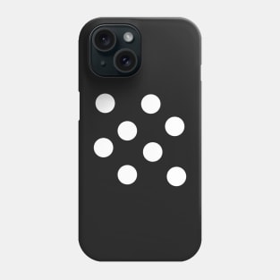 White on Black Polka Dots Phone Case