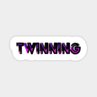 Twinning Purple and Pink Magnet