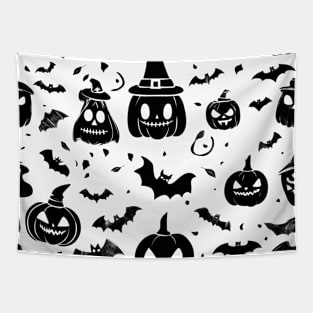 Happy Halloween typography poster with handwritten calligraphy text illustration Tapestry