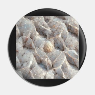 Luxurious White Marble Stone Pin