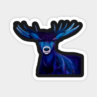 Blue and purple stag buck deer cool Magnet