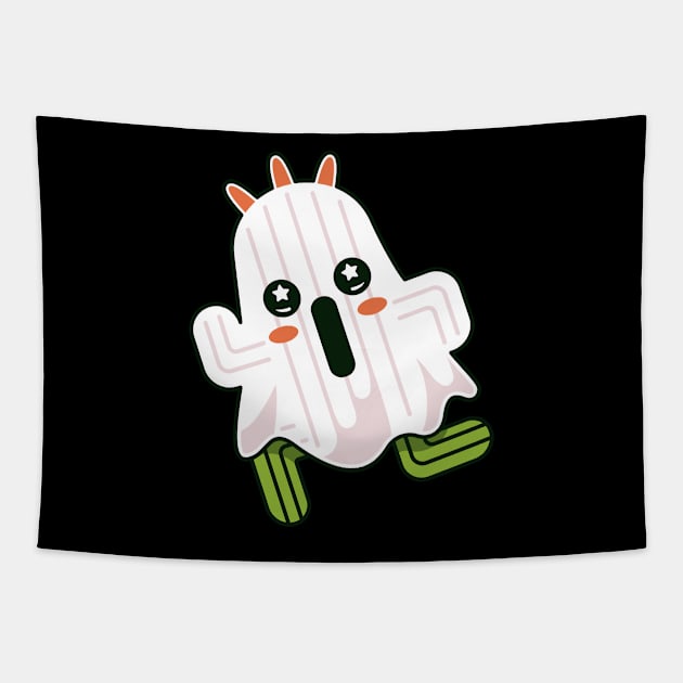 Cactuar Ghost Tapestry by Lagelantee