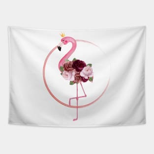 Flamingo with flowers. Tapestry