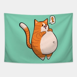 Ginger Chonky Cat Tapestry