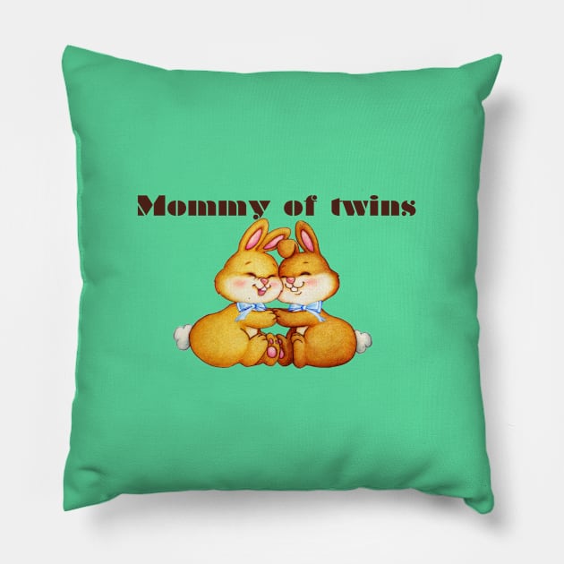 Twins mommy Pillow by Olivka Maestro