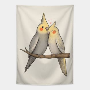 Cockatiel Cuddle Tapestry