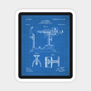 Ophthalmoscope Patent - Optometrist Eye Doctor Office Art - Blueprint Magnet