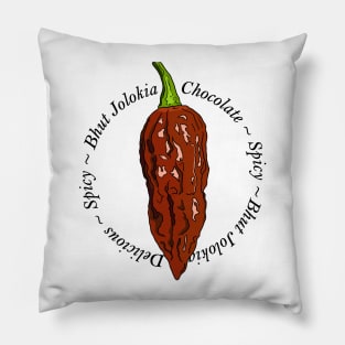 Bhut Jolokia Chocolate Ghost Chili Pepper Pillow