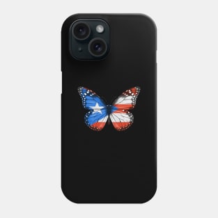 Puerto Rican Flag  Butterfly - Gift for Puerto Rican From Puerto Rico Phone Case