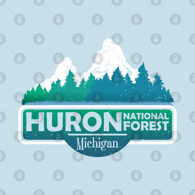 Disover Huron National Forest MI State, Michigan USA, Nature Landscape - Huron National Forest - T-Shirt