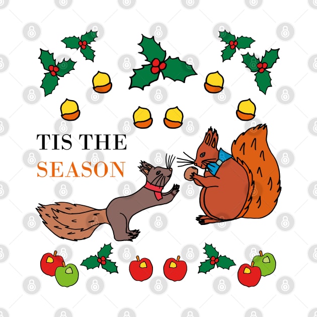 TIS the season Fall Squirrels by Anke Wonder 