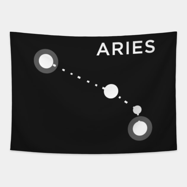 Aries Zodiac Constellation Sign Tapestry by writewin