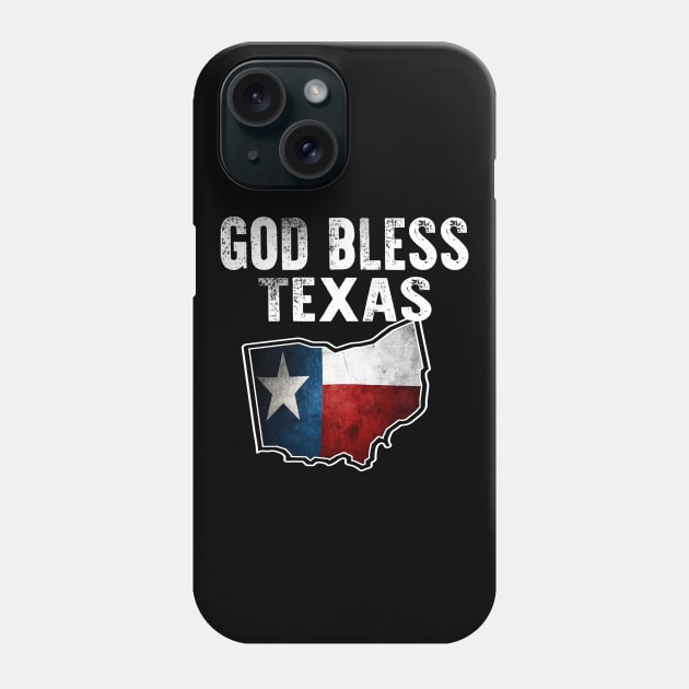 God Bless Texas Ohio Phone Case by raeex