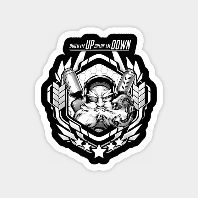 Torbjorn "Build Em Up, Break Em Down" Magnet by RobotCatArt