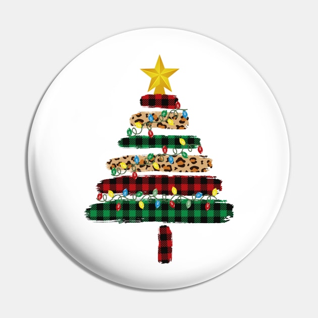 Christmas Tree Leopard Pin by Peach Lily Rainbow