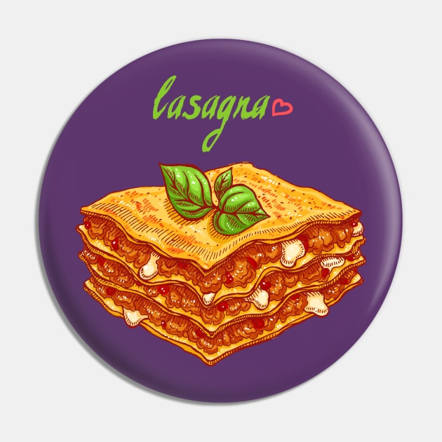 lasagna hand drawn Pin by Mako Design 