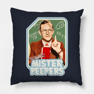 Mister Peepers 50s TV Schoolmaster Pillow