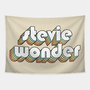 Stevie Wonder - Retro Rainbow Letters Tapestry