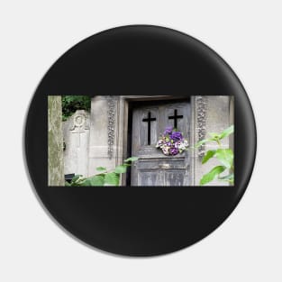 Paris Pere LaChaise Door with Crosses Pin