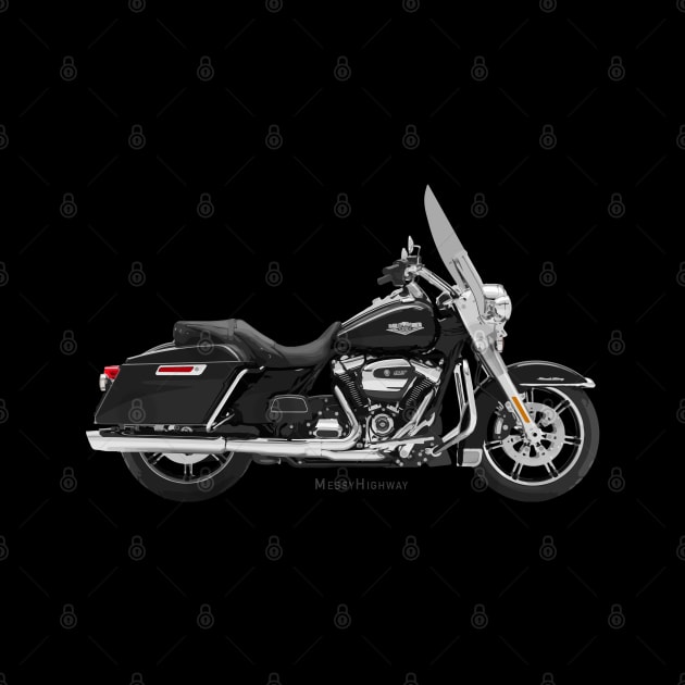 Harley-Davidson Road King black, s by MessyHighway