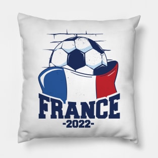 France flag and soccer ball t-shirt Pillow