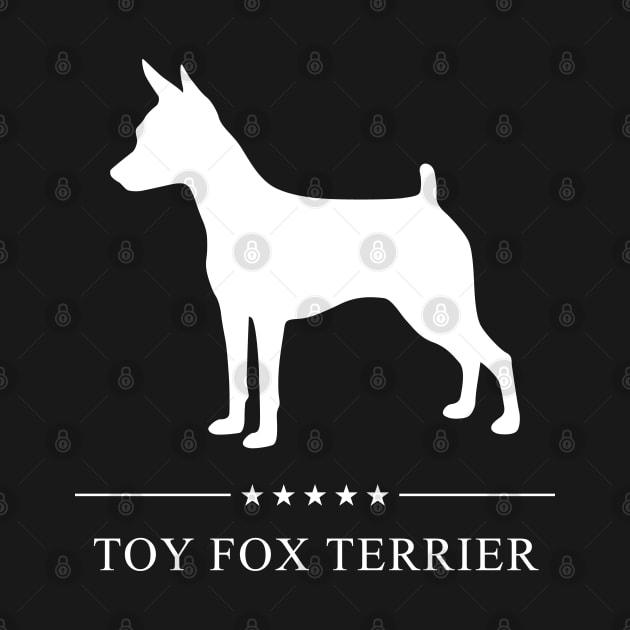 Toy Fox Terrier Dog White Silhouette by millersye