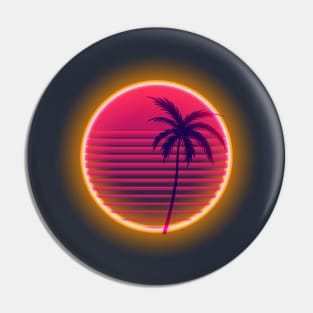 Retro Neon Palm Tree Pin