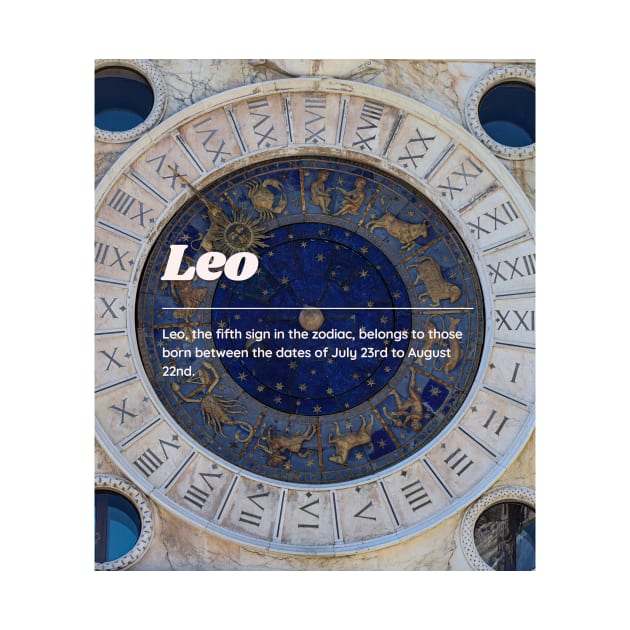 Leo Zodiac Roman Numeral Print by madiwestdal