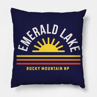 Emerald Lake Rocky Mountain National Park Souvenir Gift Sunrise Pillow