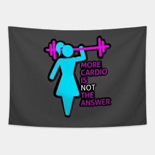 cardio funny, fitness girl, gym girl, fitness, weightlifting girl Tapestry