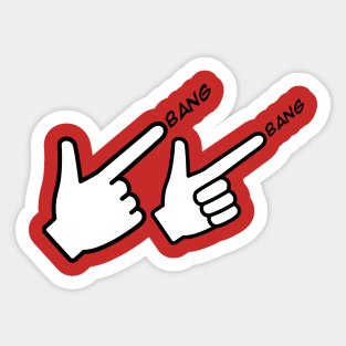 Finger Guns Stickers Teepublic