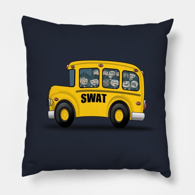 swat bus Pillow by 752 Designs