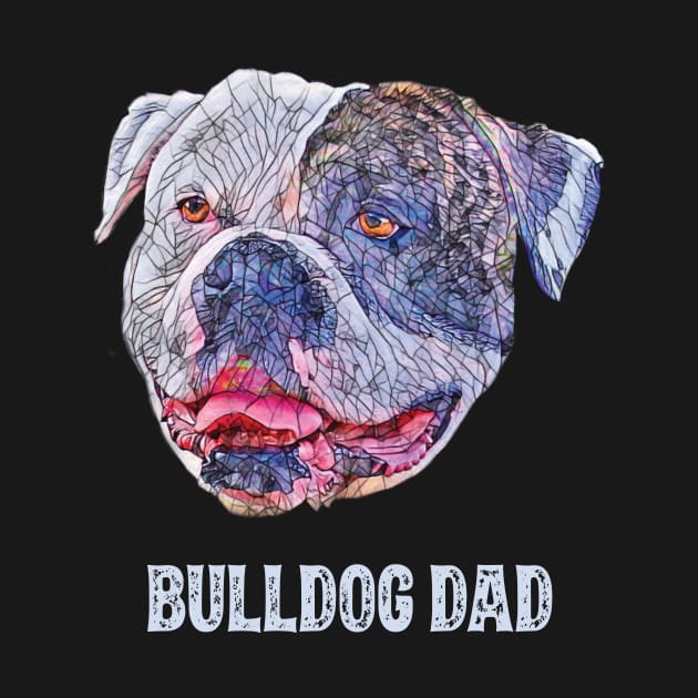 American Bulldog Dad Father's Day Gift by DoggyStyles