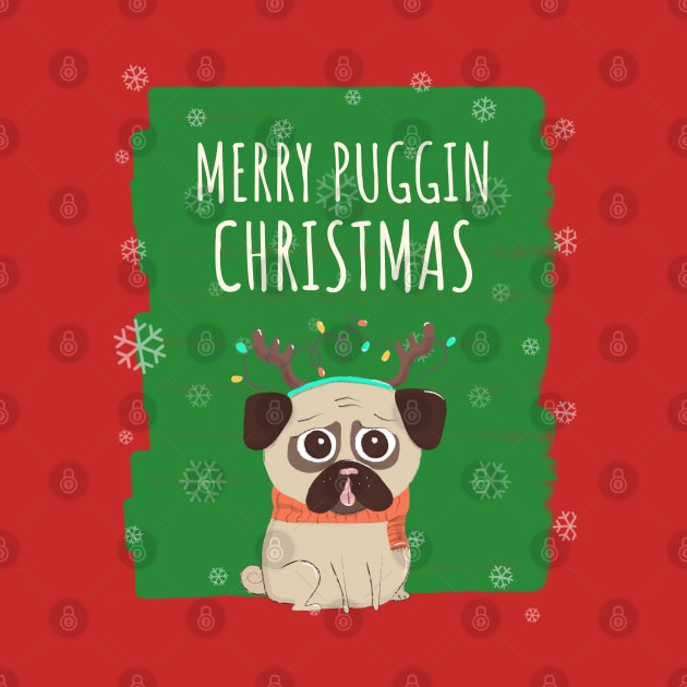 Pug Christmas by MadeBySerif